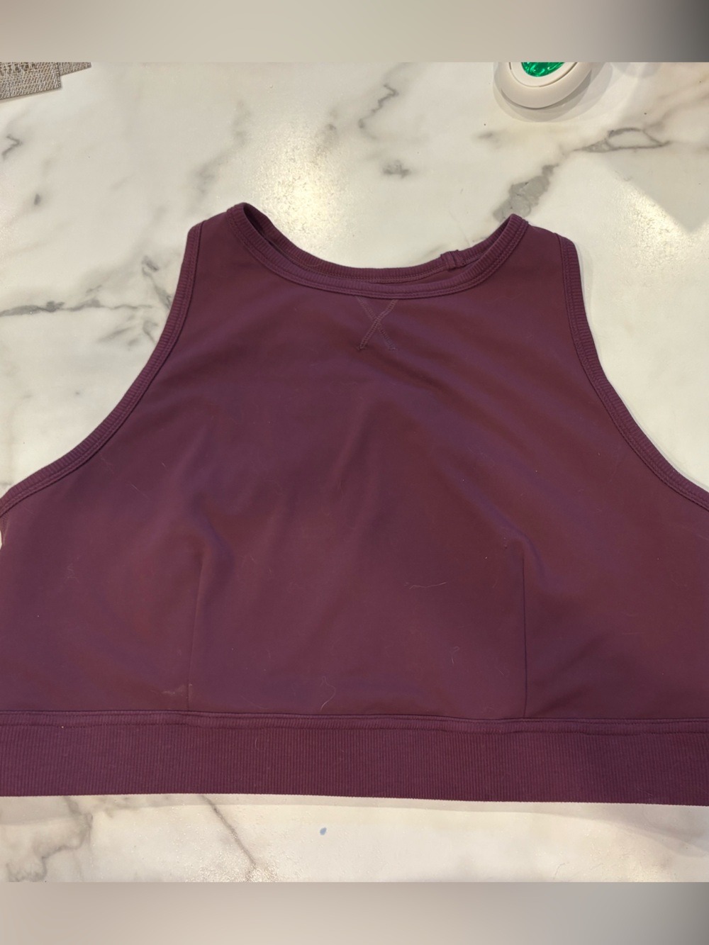 Popflex Sweat Sesh Crop Tank Top - Plum